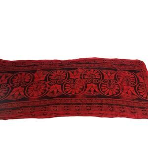 The J. Paul Getty Museum Silk Scarf Red Black Abstract Art Print 12x58